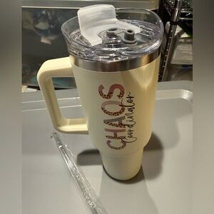 Cream Chaos Contained Tumbler
